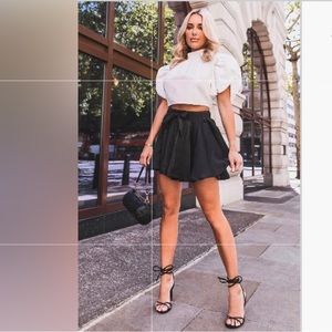 Boohoo Satin Flippy Short